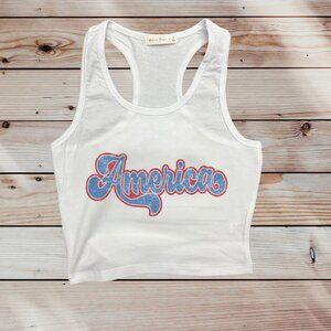 America crop tank top